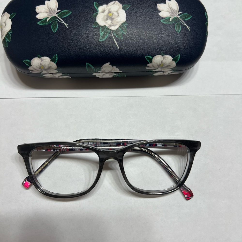 Elegant Gray Vera Bradley Glasses with Floral Case
